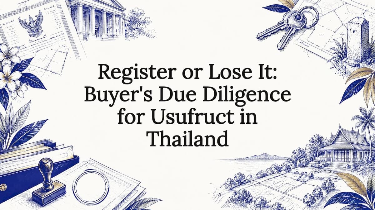 Cover image for Register or Lose It: Buyer's Due Diligence for Usufruct in Thailand