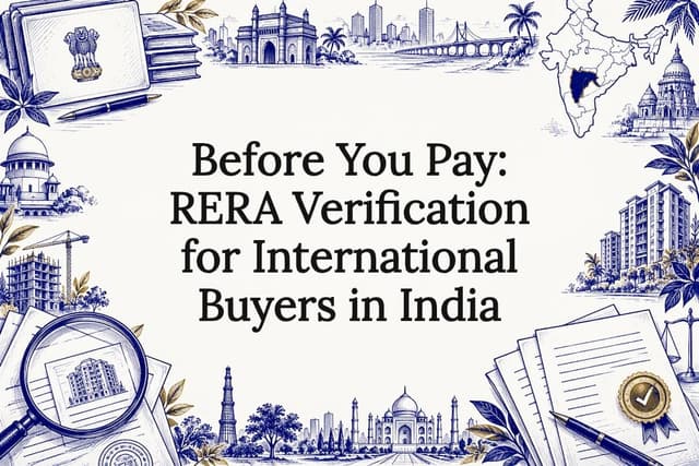 Cover image for Before You Pay: RERA Verification for International Buyers in India