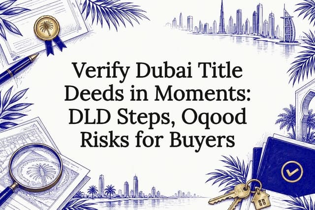 Cover image for Verify Dubai Title Deeds in Moments: DLD Steps, Oqood Risks for Buyers